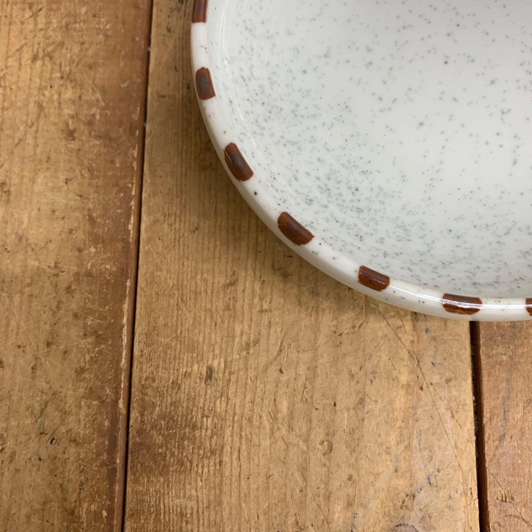 ベ 【美品】ドット縁 浅鉢 小皿 5枚セット 13cm 和食器