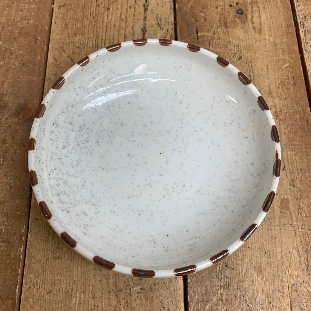 ベ 【美品】ドット縁 浅鉢 小皿 5枚セット 13cm 和食器