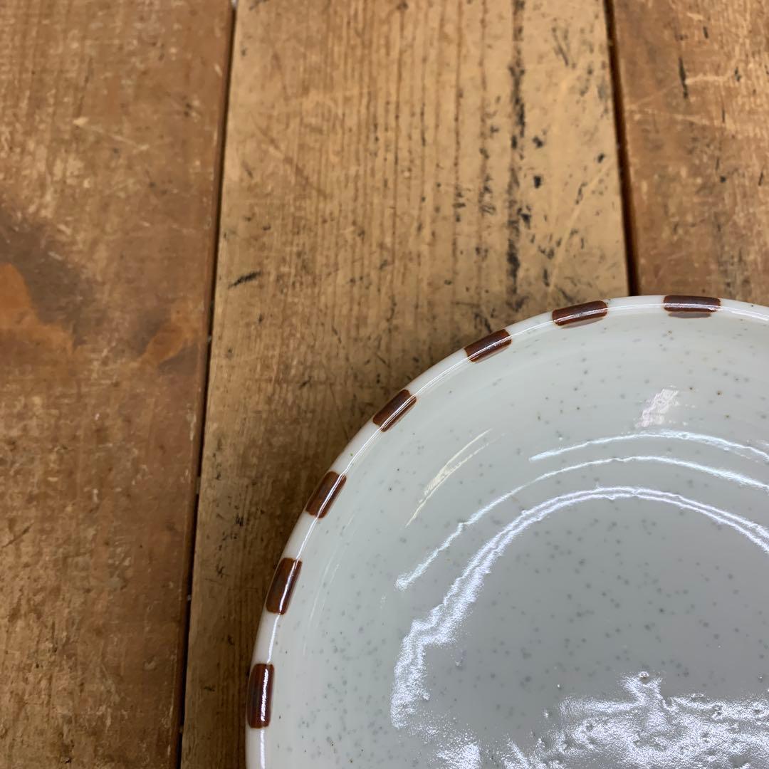 ベ 【美品】ドット縁 浅鉢 小皿 5枚セット 13cm 和食器