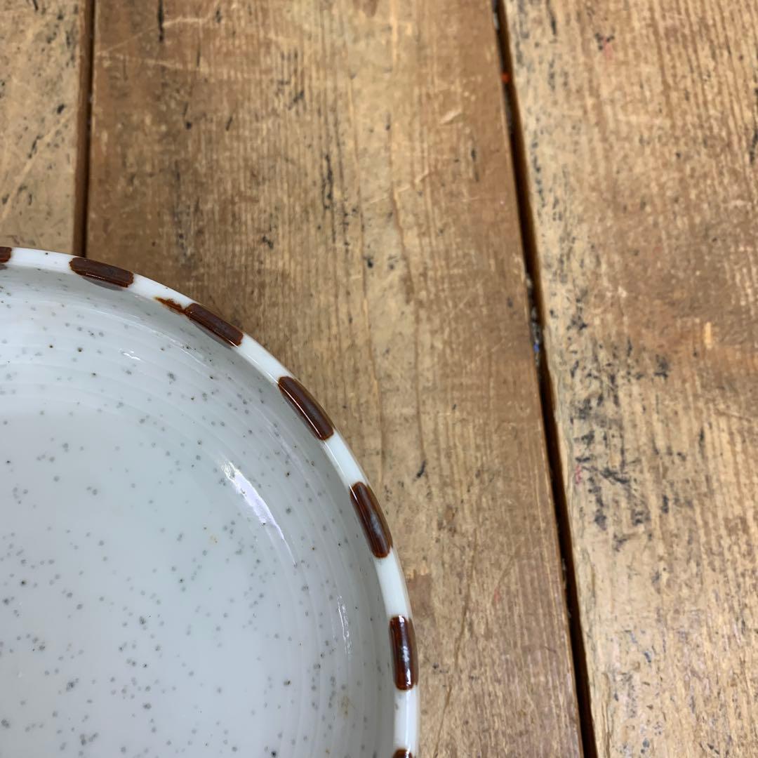 ベ 【美品】ドット縁 浅鉢 小皿 5枚セット 13cm 和食器