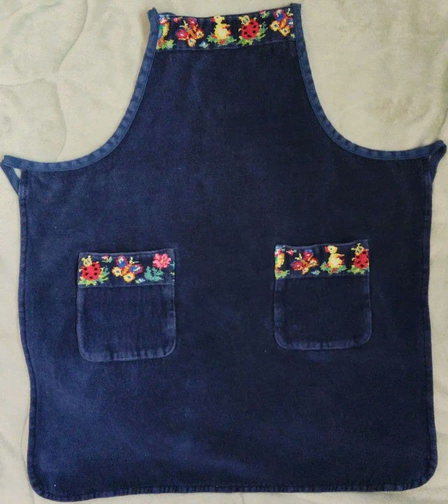 学校フェイラー　ネイビー　エプロン