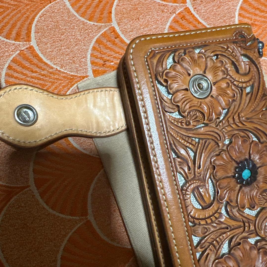 特注品　FUNNY カウボーイ　カービング　ウォレット　当時品
