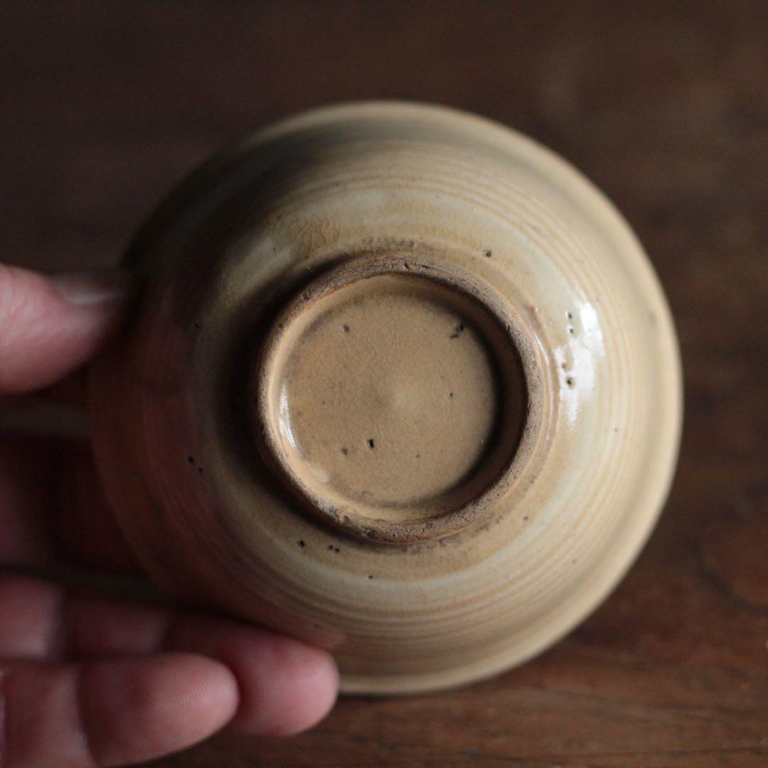 瀬戸 輪線文 大盃 ぐい呑み 小碗 酒器 古道具 アンティーク