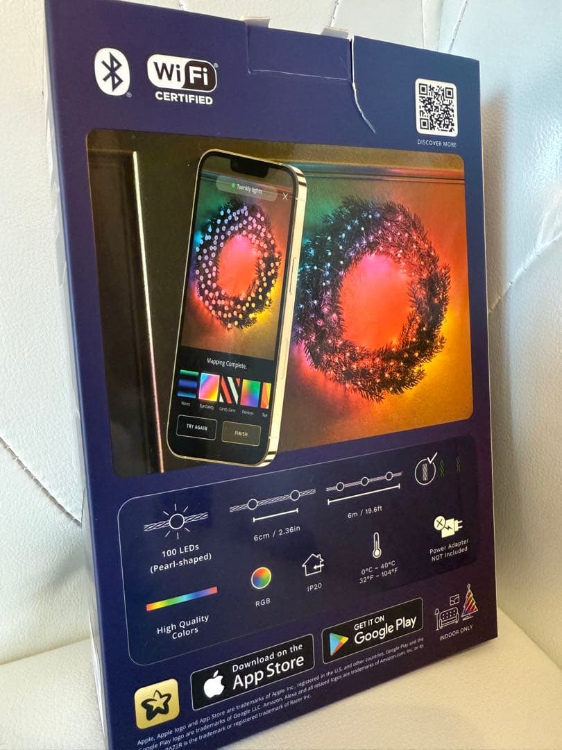 【新品未使用】屋内用イルミネーションTwinkly Candies（パール）