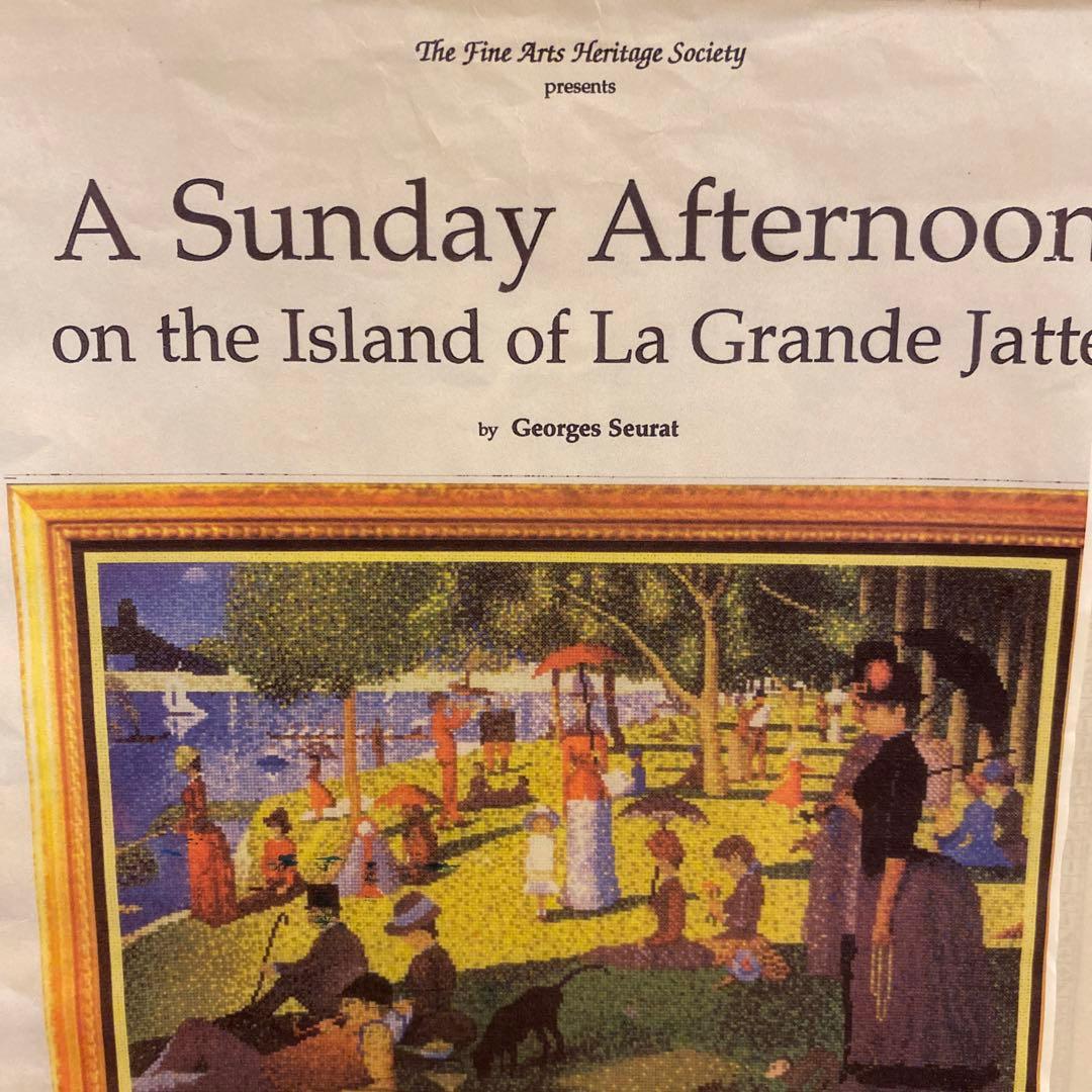 クロスステッチ図案と生地　A Sunday Afternoon