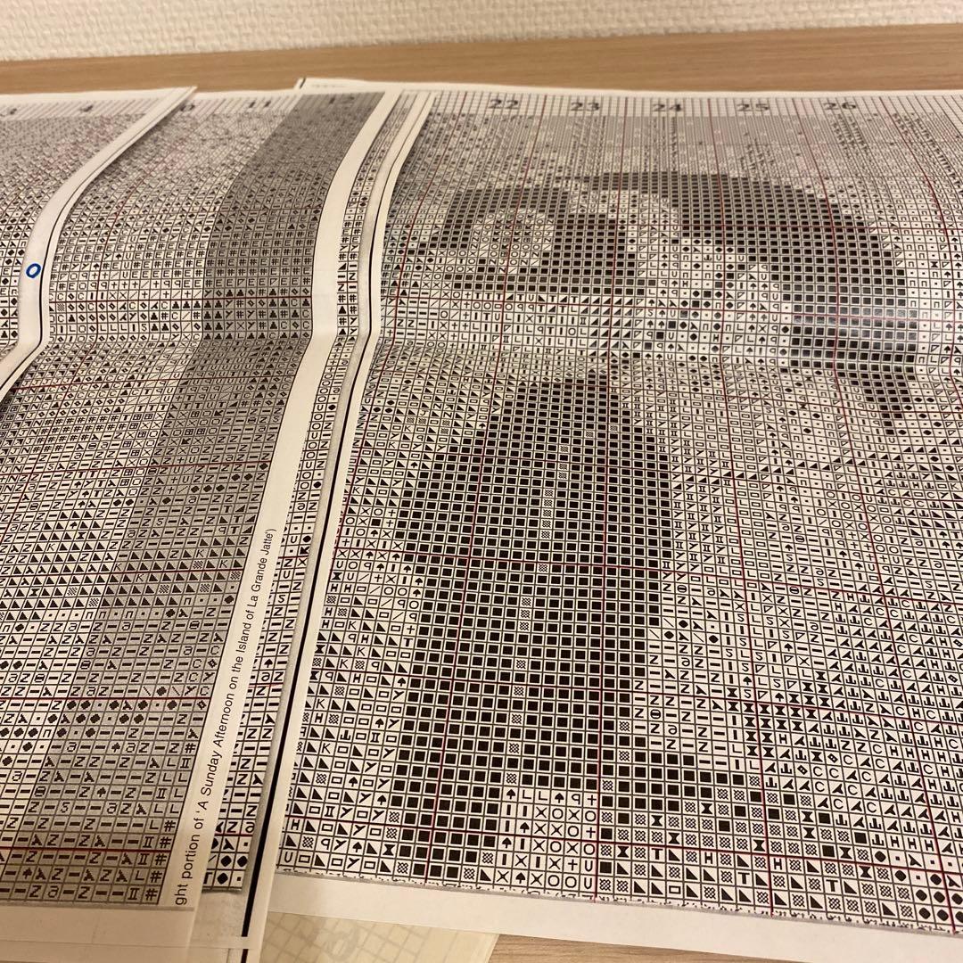 クロスステッチ図案と生地　A Sunday Afternoon