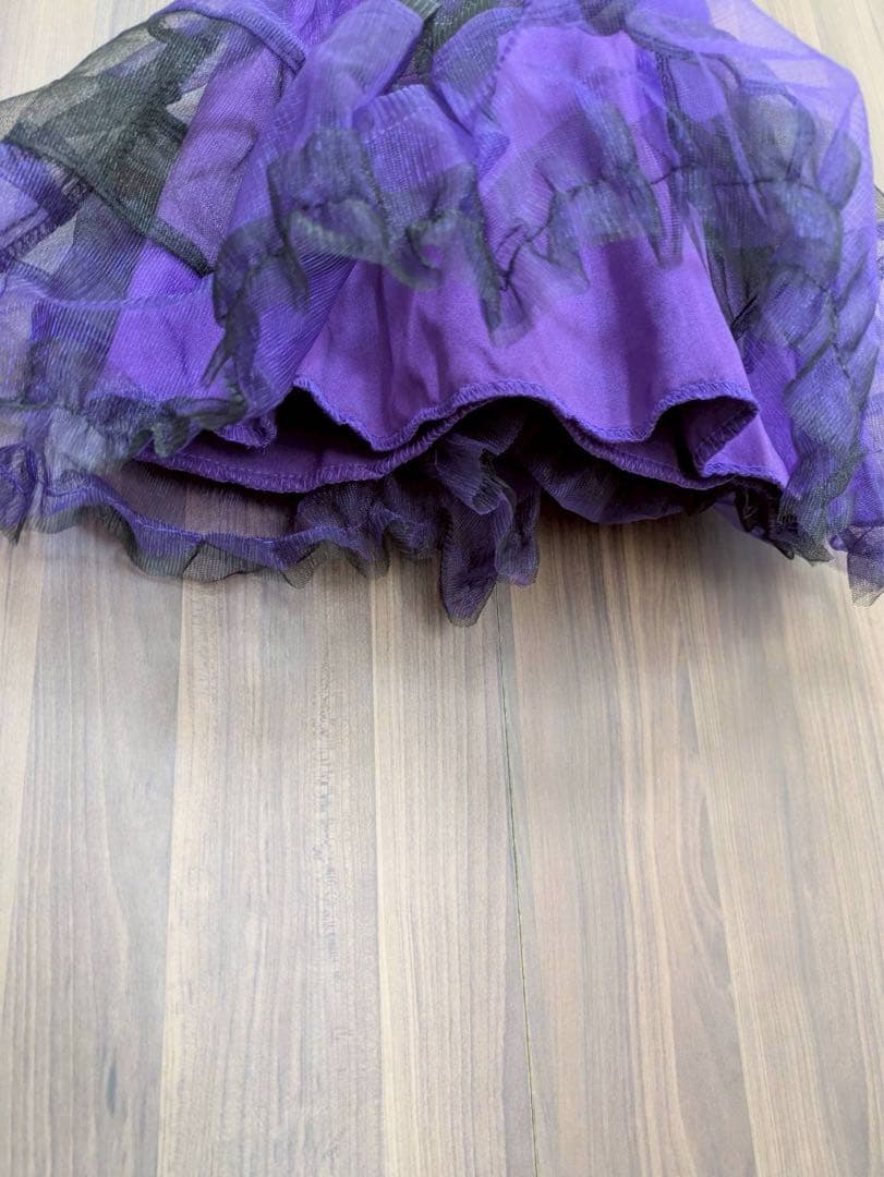 新品】100 小悪魔　ハロウィン コスプレ 女の子 魔女 キッズ　紫　コウモリ