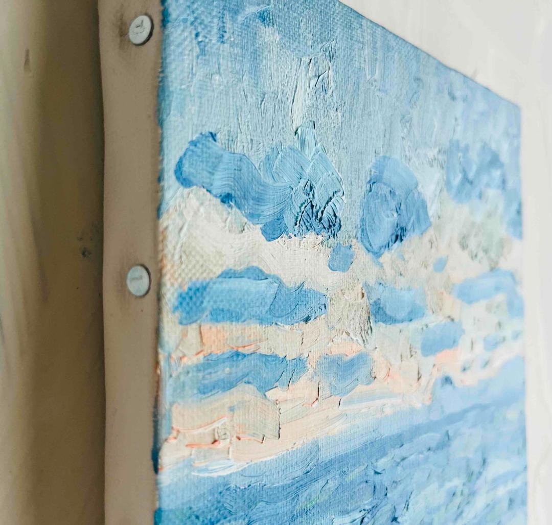 16×23㎝「朝の海６」油彩・原画・サムホール