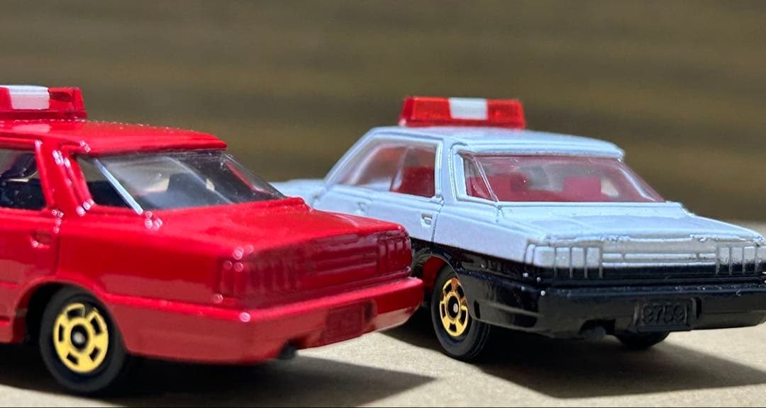 日本製 トミカ ニッサン セドリック パトロールカー 消防指揮車 2台セット