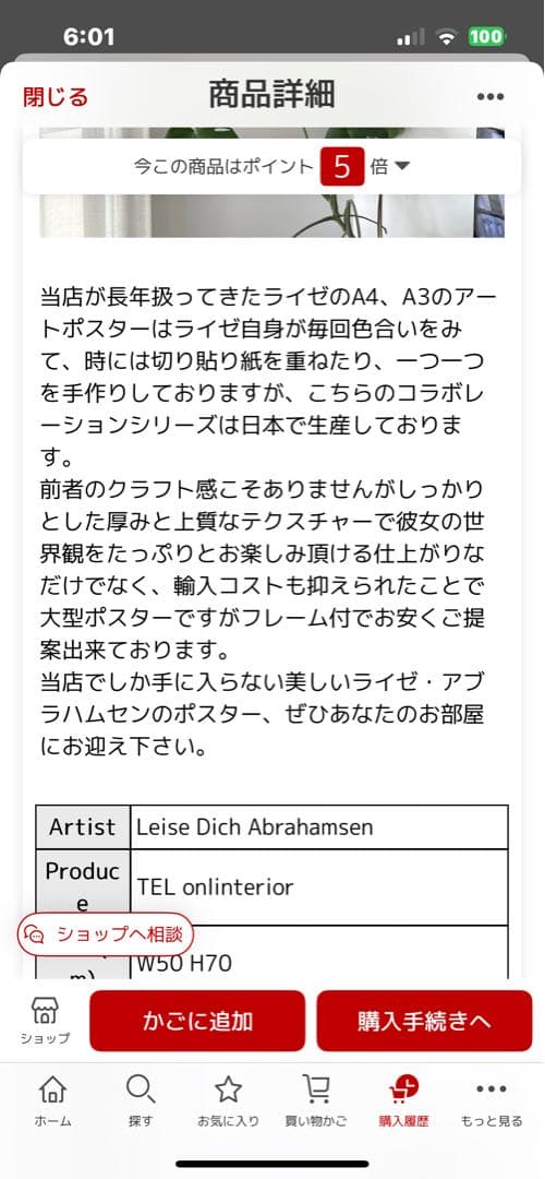 最終価格アートポスター フレーム付 50x70cm北欧2024年16500円購入