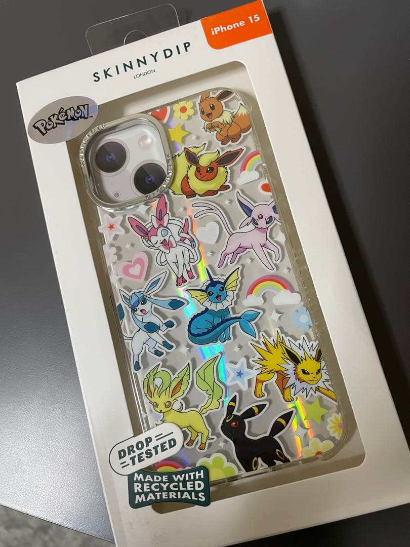 SKINNYDIP ポケモン イーブイ進化系iPhone 15 ケース