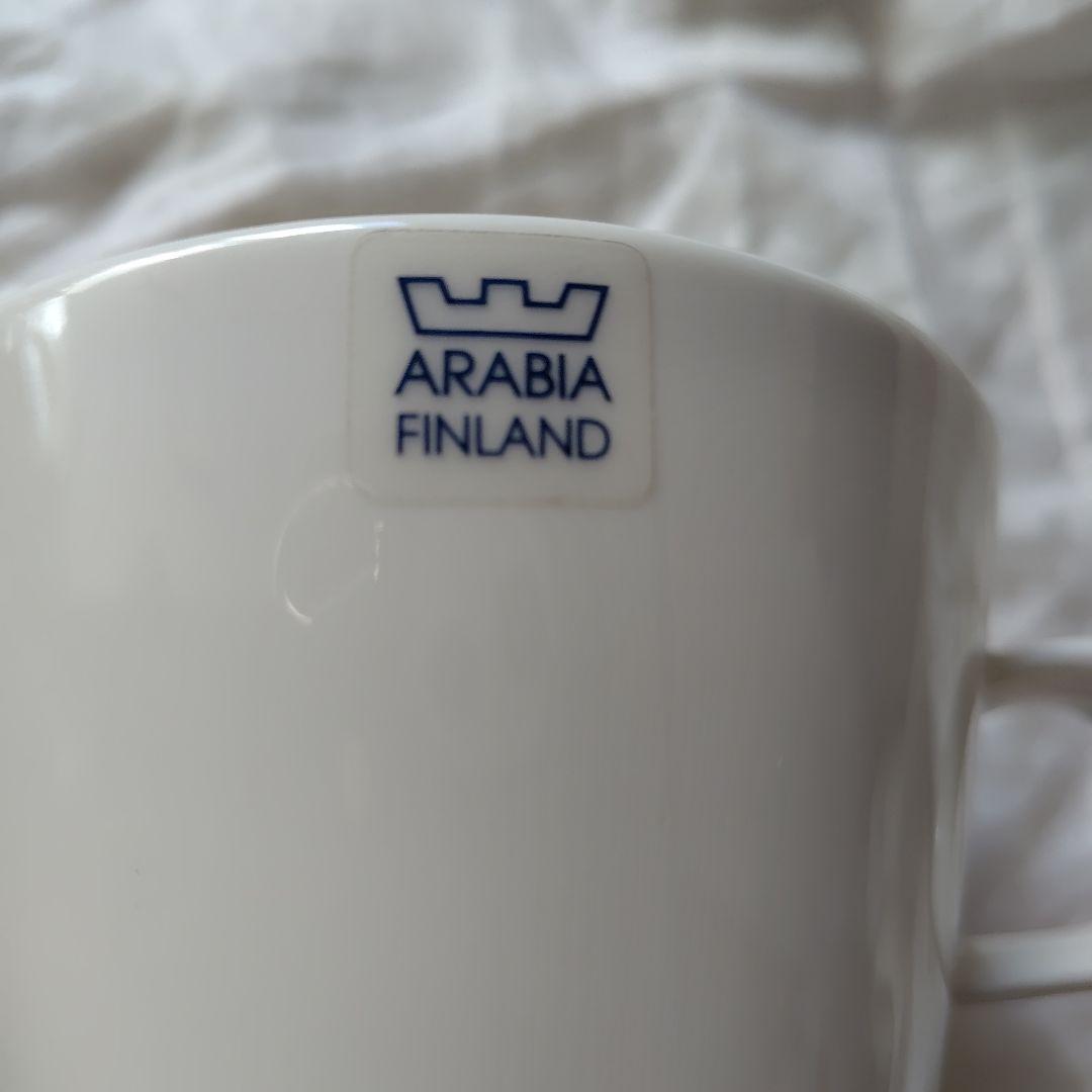 【旧ロゴ】アラビア ARABIA koko カップ0.33㍑アクア＆ホワイト