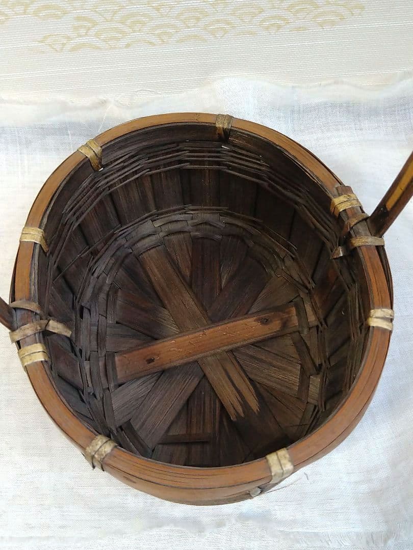 バスケット　編み籠　籠　インテリア雑貨　ガーデニング　アンティーク風　レトロ風