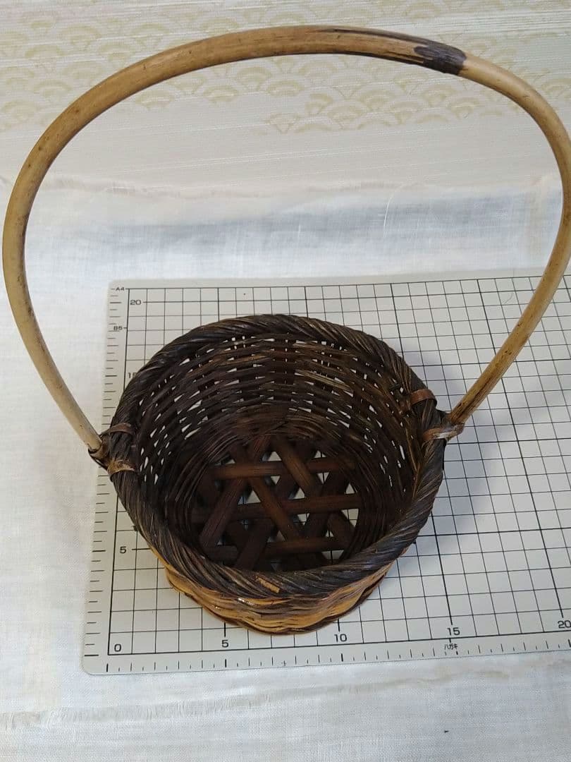 バスケット　編み籠　籠　インテリア雑貨　ガーデニング　アンティーク風　レトロ風