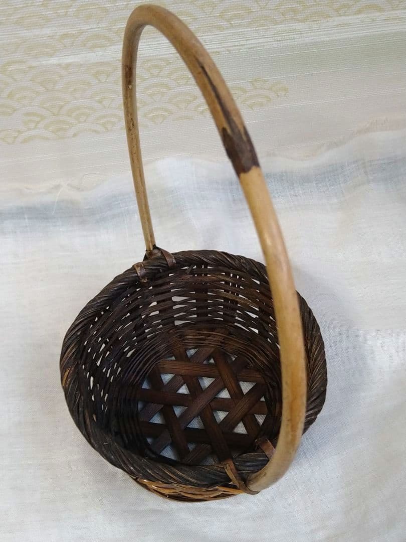 バスケット　編み籠　籠　インテリア雑貨　ガーデニング　アンティーク風　レトロ風