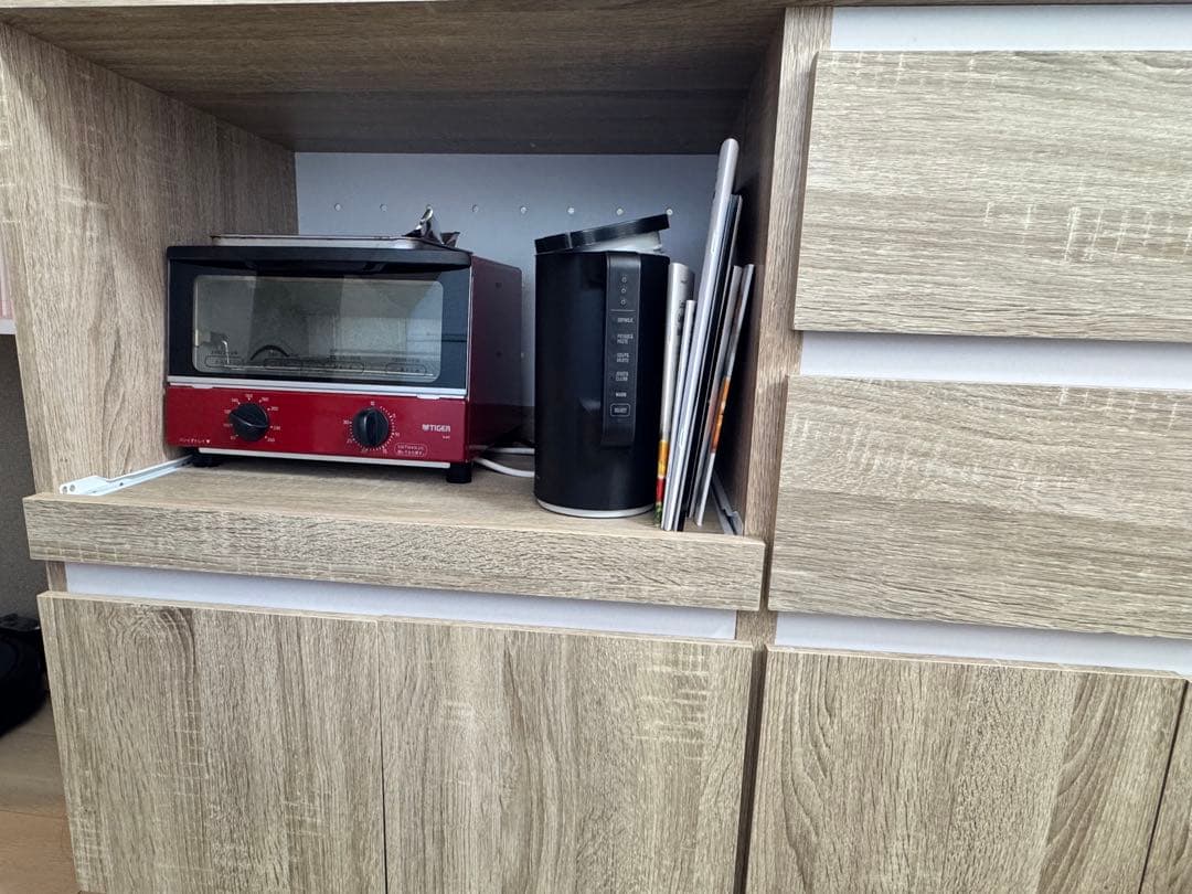 【送料込】LOWYA キッチンカウンター（オーク）