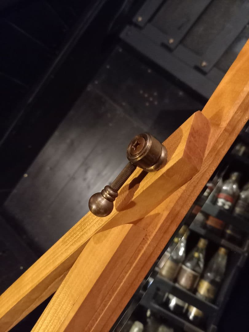 希少　1970's　サンミラー　真鍮　オーク　2WAYデザイン　フレーム　ミラー