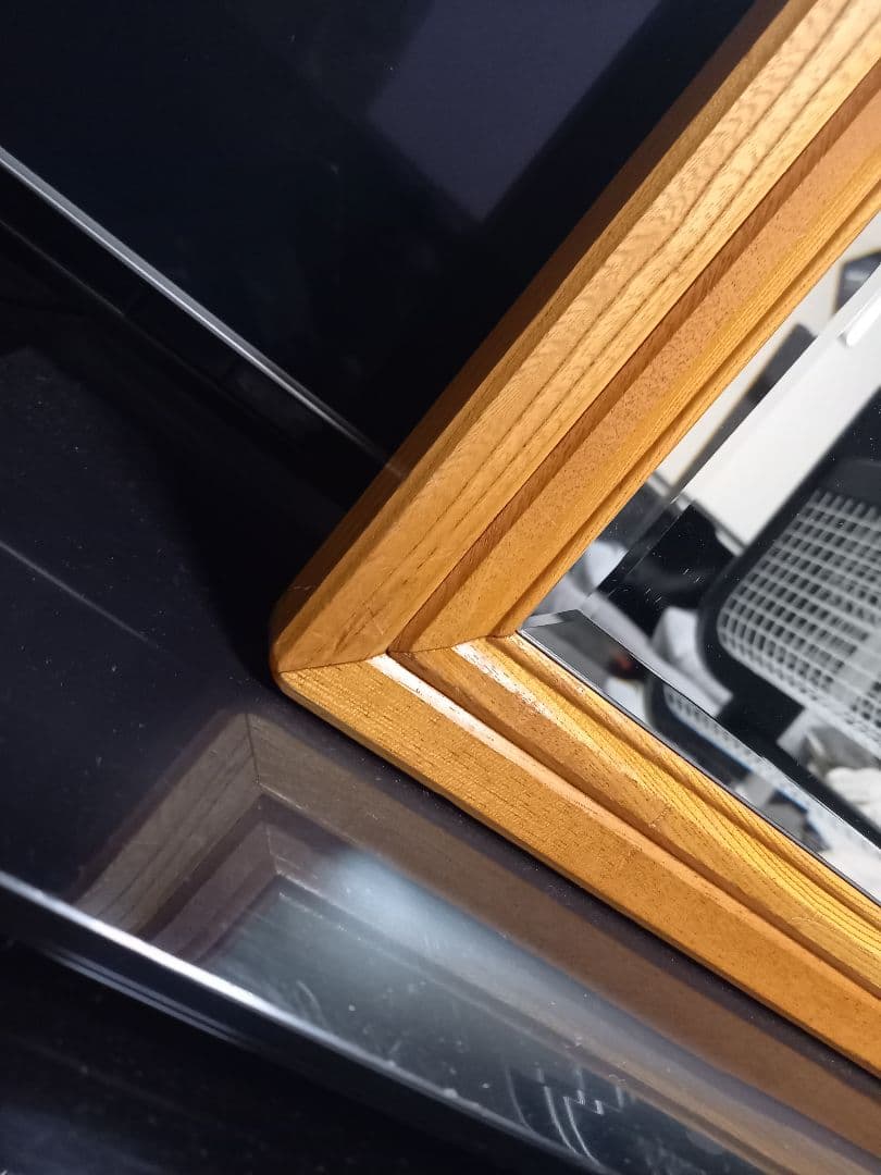 希少　1970's　サンミラー　真鍮　オーク　2WAYデザイン　フレーム　ミラー