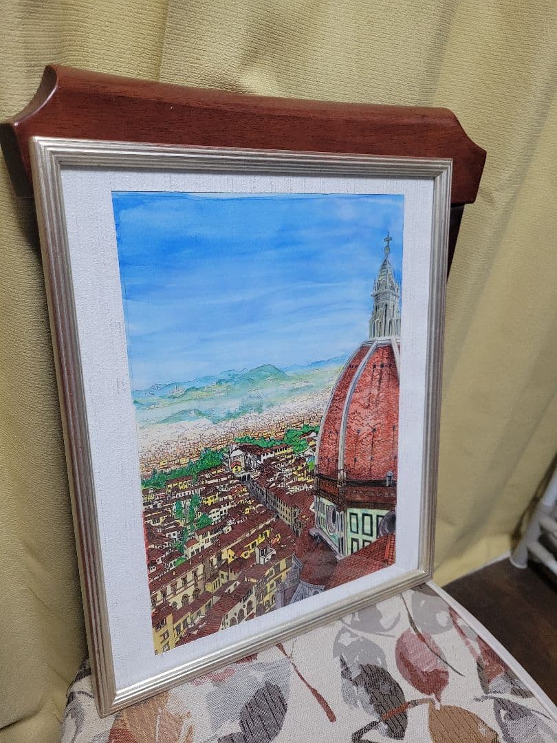 モンマルトルの水彩画 シルバーフレーム