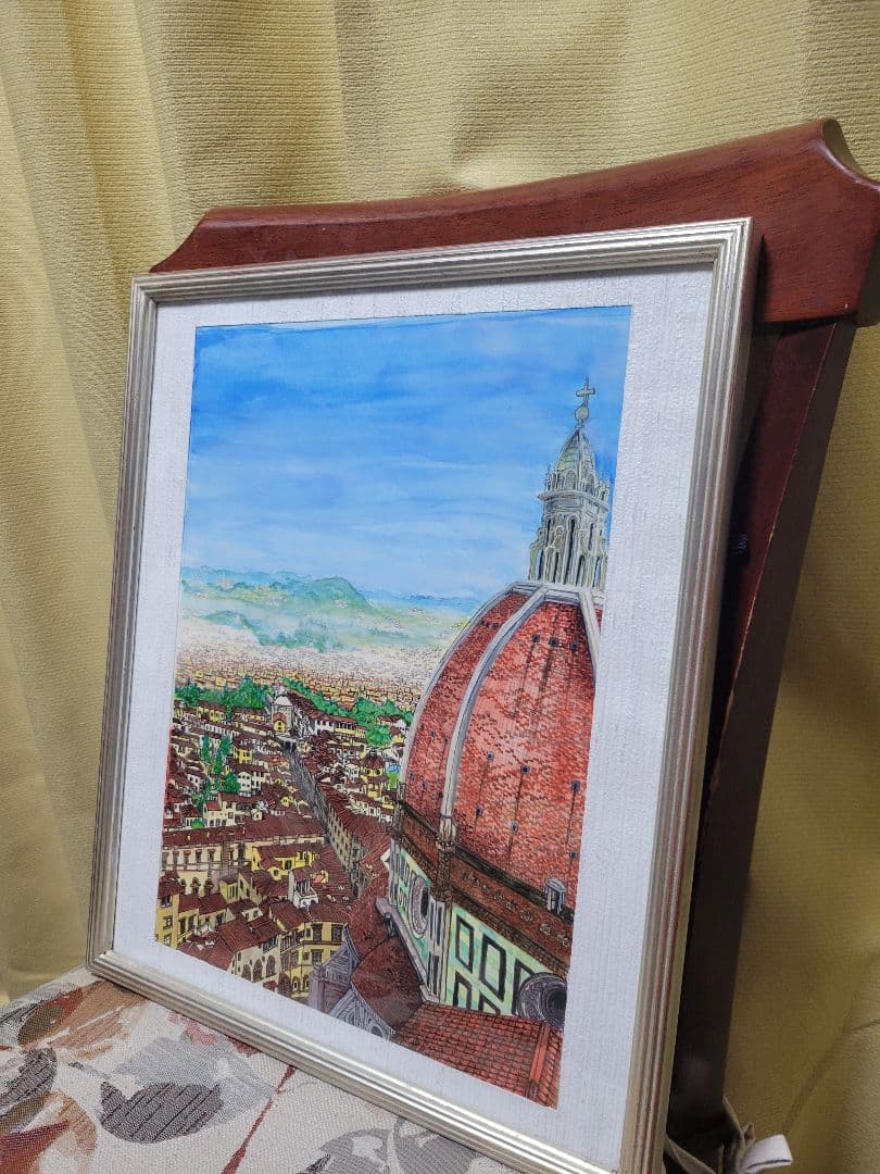 モンマルトルの水彩画 シルバーフレーム