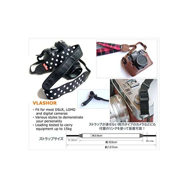 Vlashor 一眼レフ カメラ ストラップ　Vlashor Navy