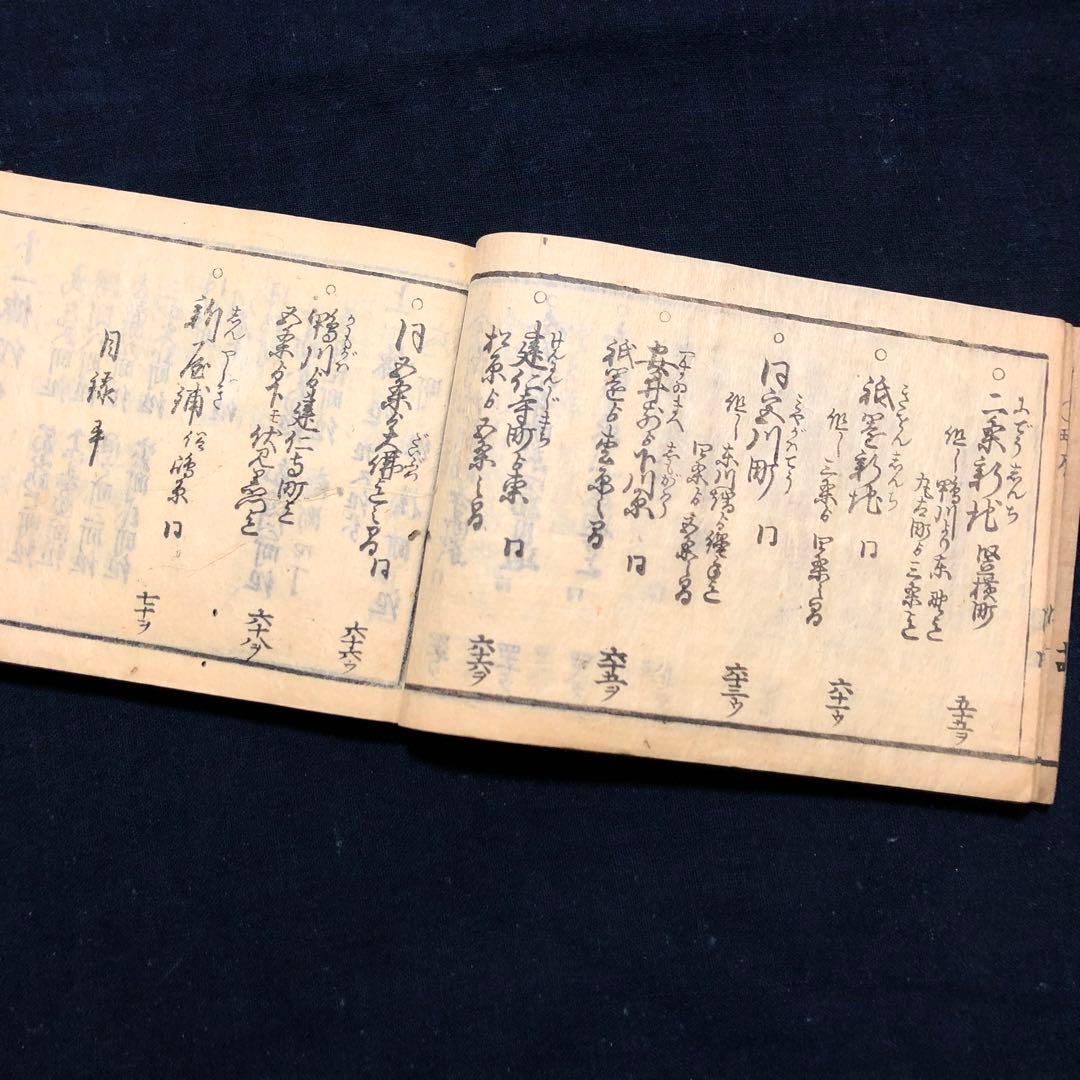jj8809 古い和本 京都順覧記 都縦横町小名 江戸時代の京都資料 古文書