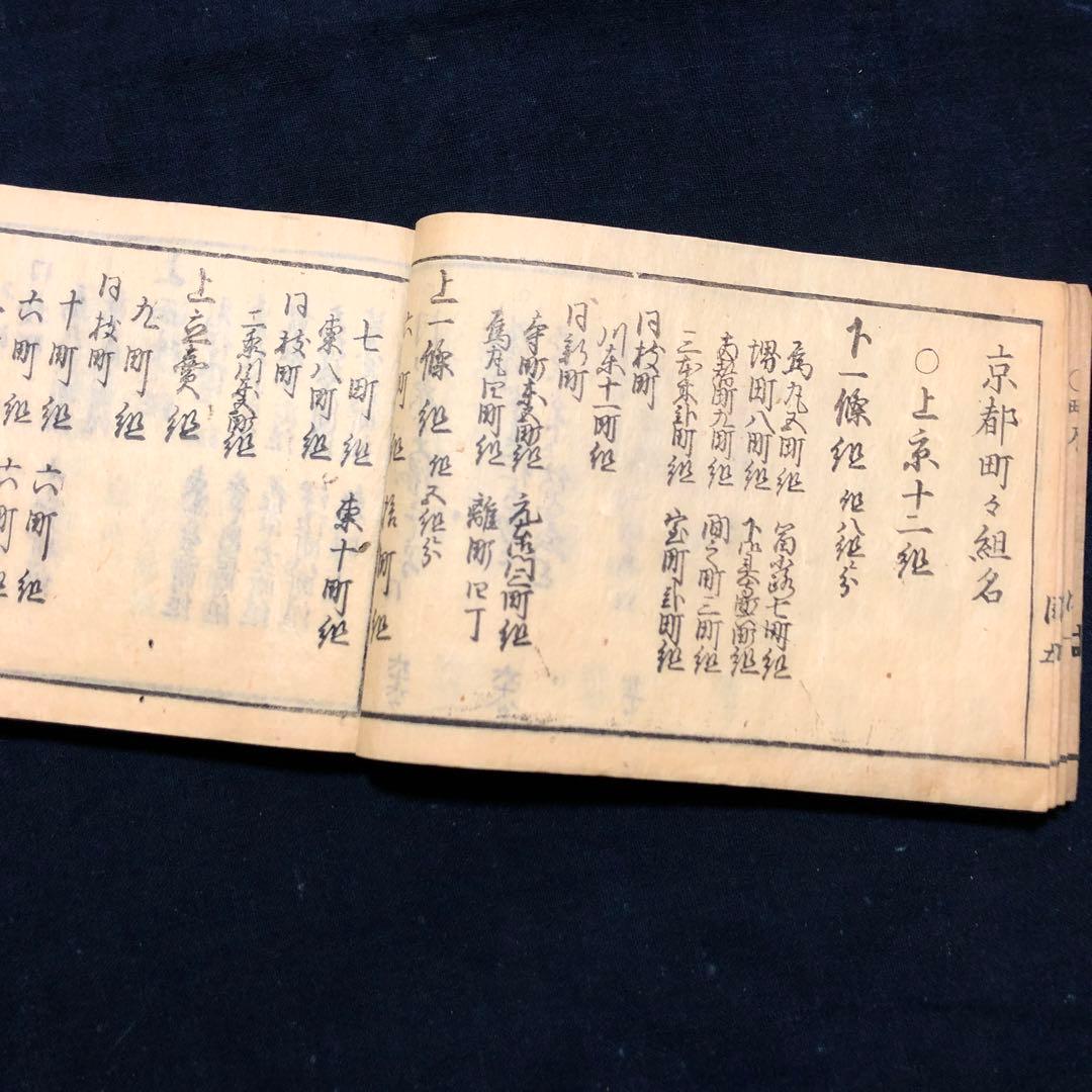 jj8809 古い和本 京都順覧記 都縦横町小名 江戸時代の京都資料 古文書