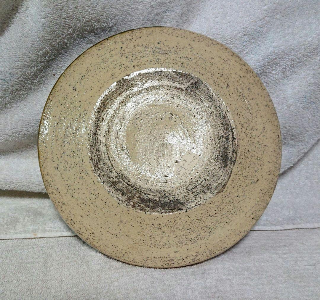 行灯皿陶器製 手描きキャラクター皿T169