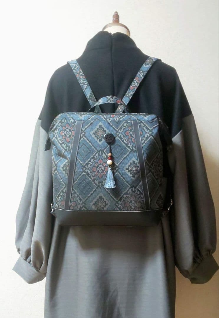 ハンドメイド*大島紬*リュック♪正絹