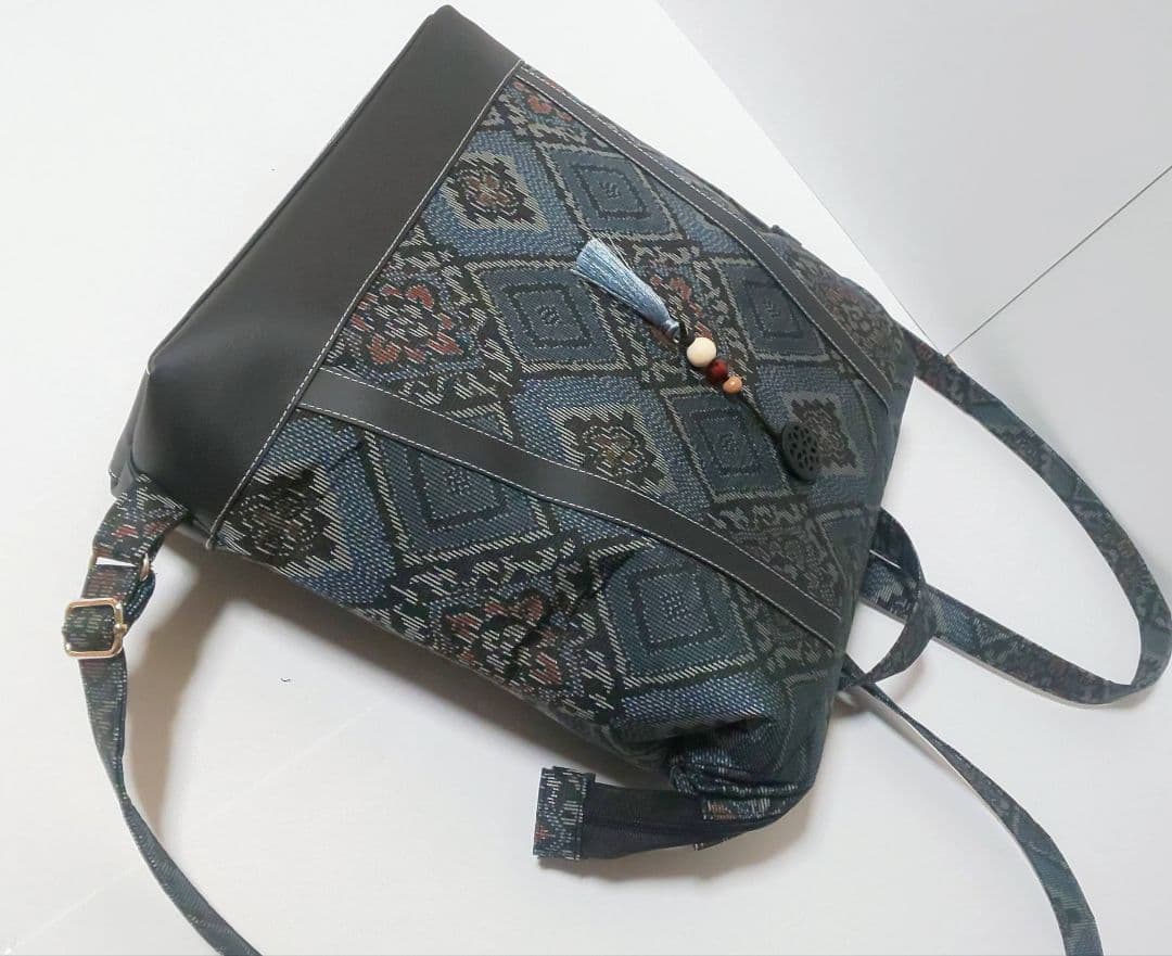 ハンドメイド*大島紬*リュック♪正絹