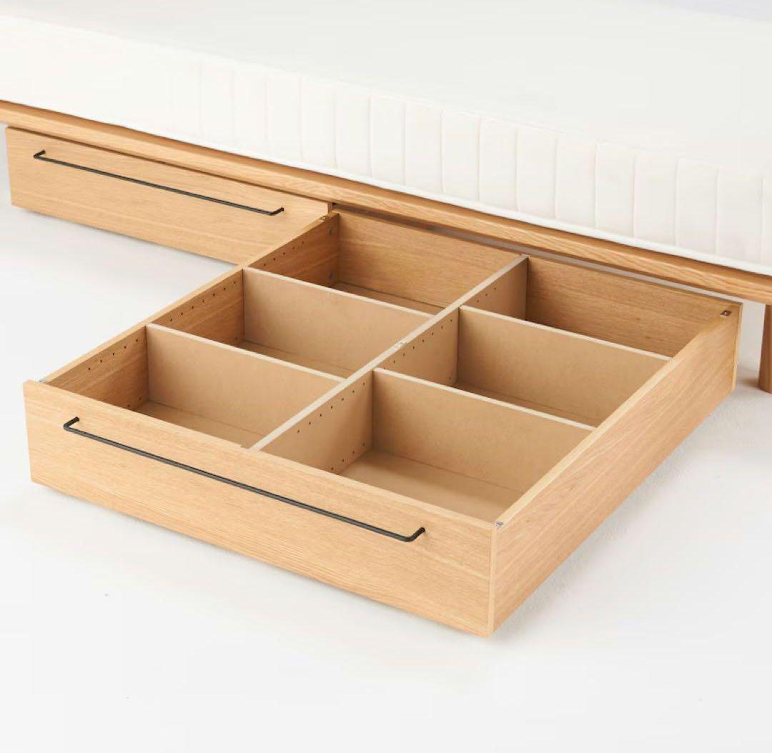 【専用:お引き取り/2つセット】無印良品　ベッド下収納・大・オーク材