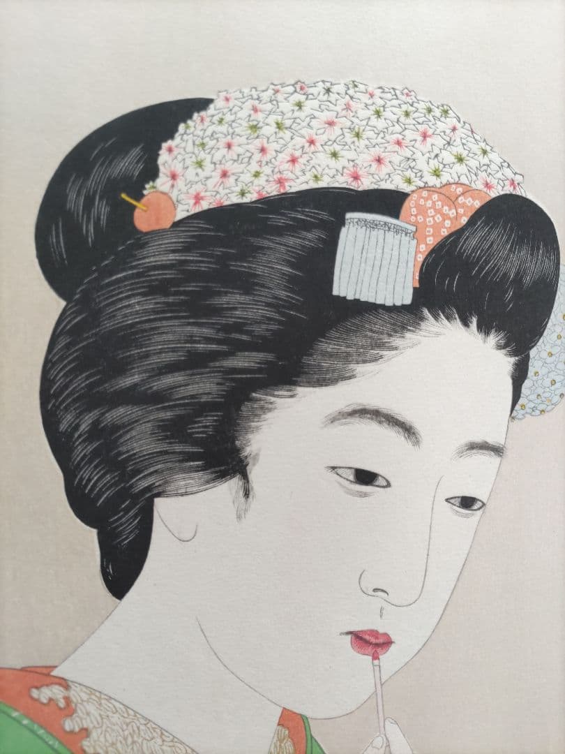 新版 橋口五葉集 『京舞妓』丹青社版 手摺木版画大判 新版画 美人画