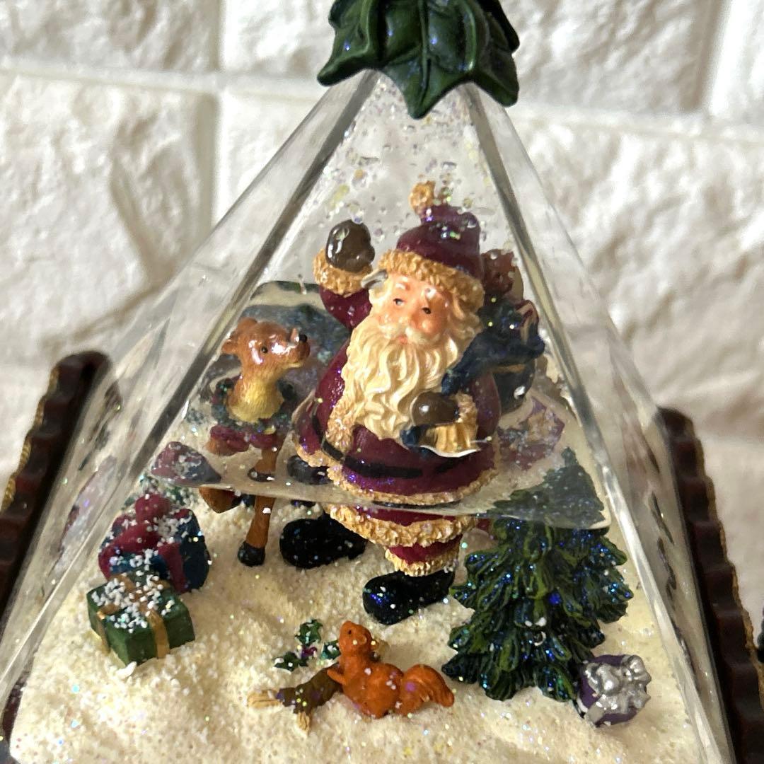 【スノードーム】ヴィンテージ サンタ＆スノーマン クリスマス インテリア 置物