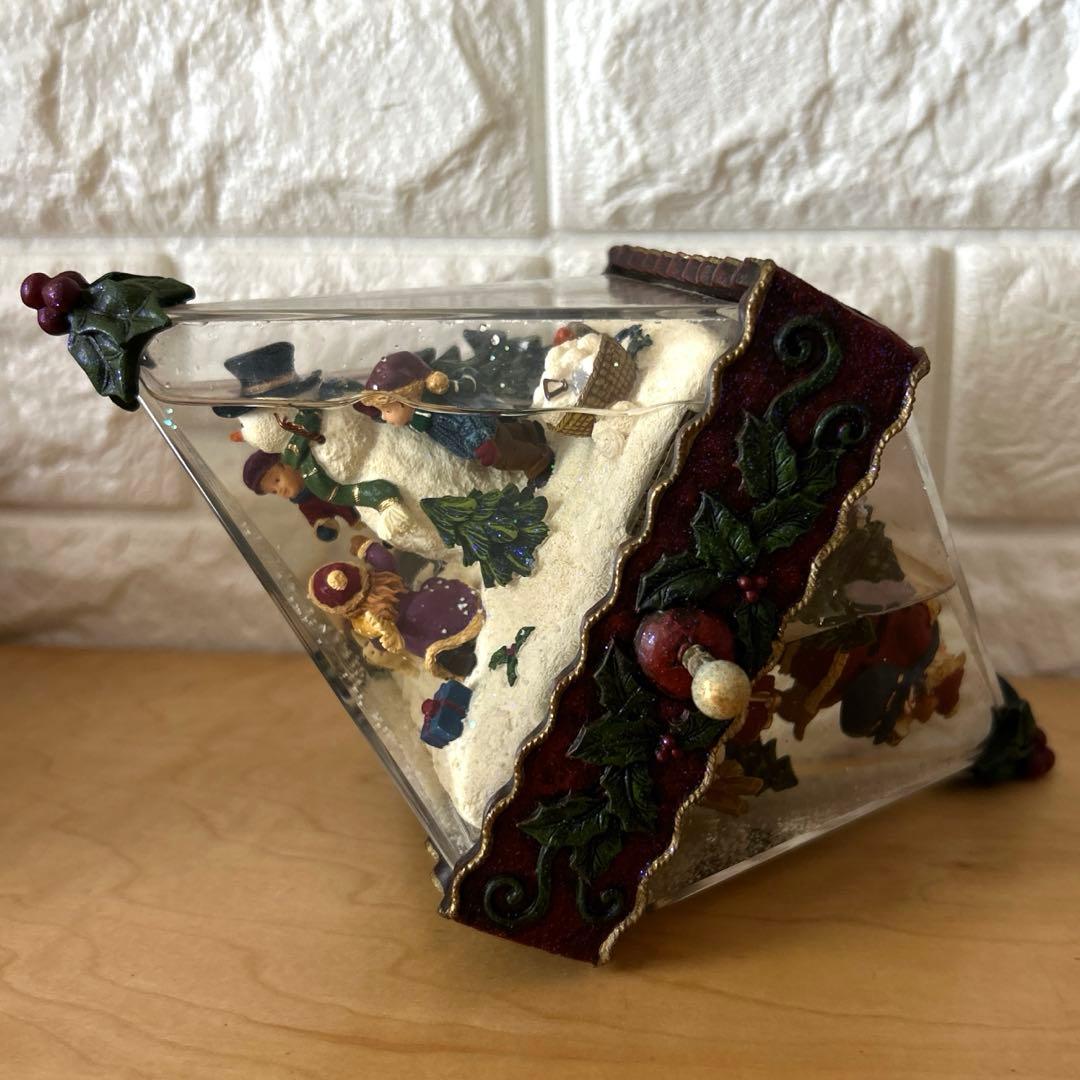 【スノードーム】ヴィンテージ サンタ＆スノーマン クリスマス インテリア 置物