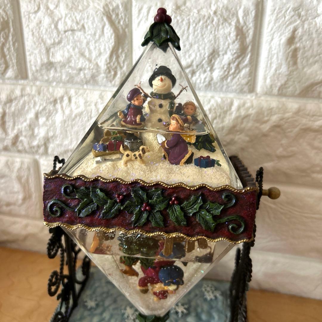 【スノードーム】ヴィンテージ サンタ＆スノーマン クリスマス インテリア 置物