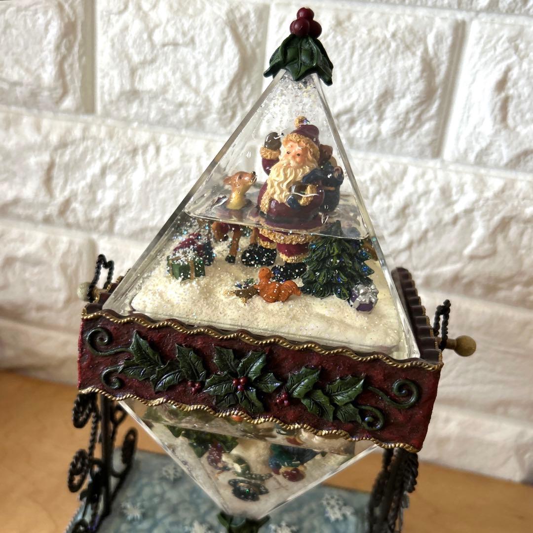 【スノードーム】ヴィンテージ サンタ＆スノーマン クリスマス インテリア 置物