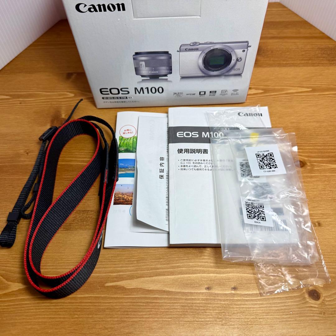 Canon EOS M100 EF-M15-45 レンズキット バッテリー×2個