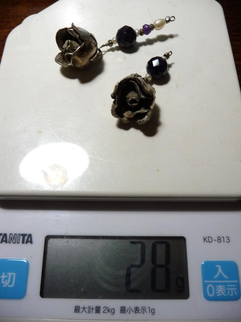 総重量28g　カレンシルバー　花　パーツ　銀素材　ジャンク扱いでお願いします