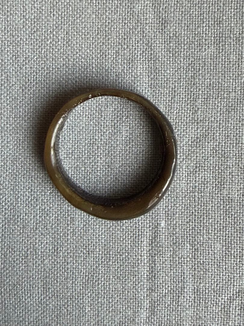 鯨髭ピンキーリング 天然素材 指輪 ハンドメイド 一点物 約5号