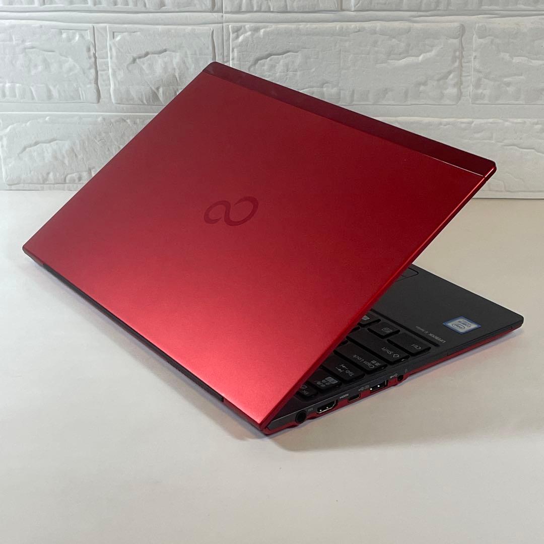 【超軽量】LIFEBOOK◇レッド◇SSD◇カメラ付◇ChatGPT搭載◇