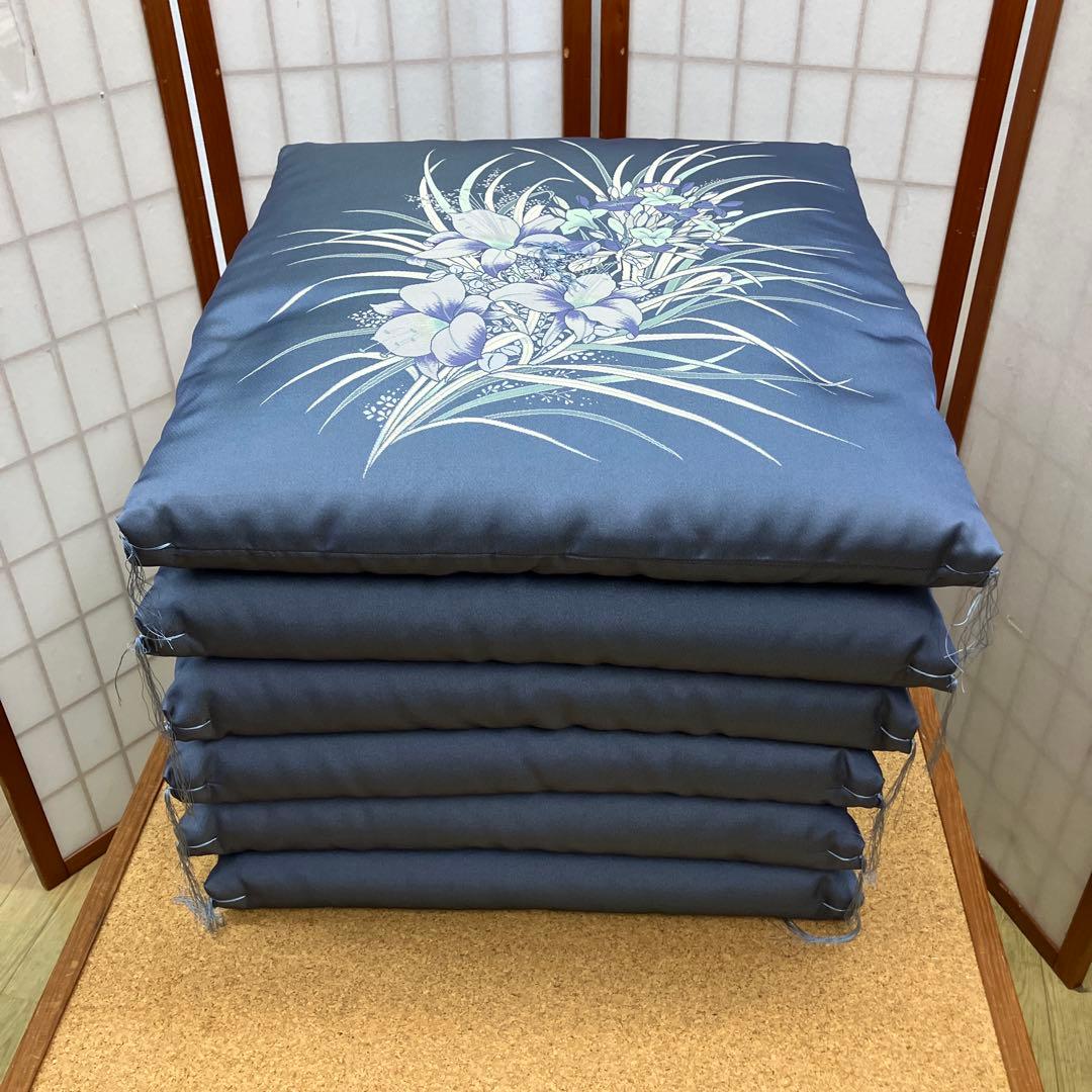 お正月に　花柄座布団6枚セット　お布団屋さん仕立て　お客様用