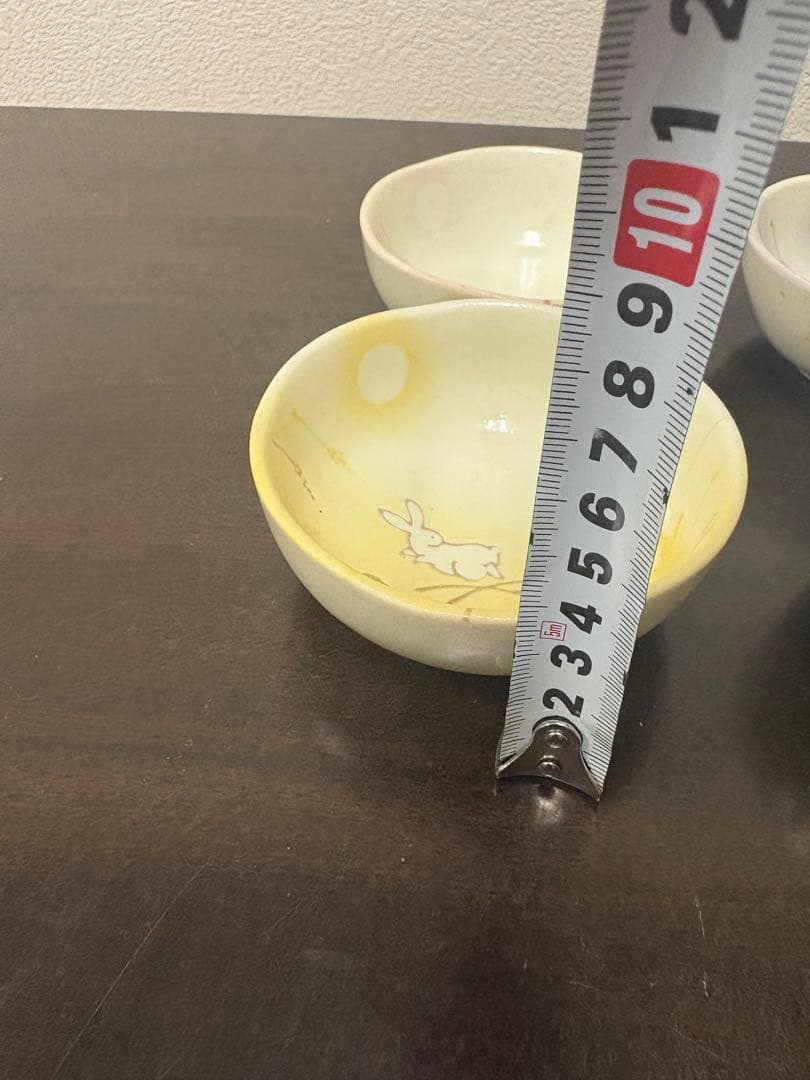 竹下夢二デザインお月見うさぎ小鉢4色セット 8個