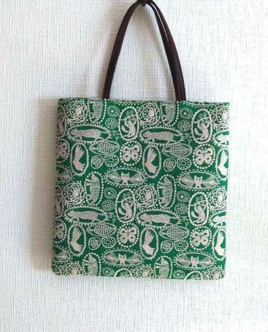 ミナペルホネン　両面Junglerelief　ミニトートバッグ