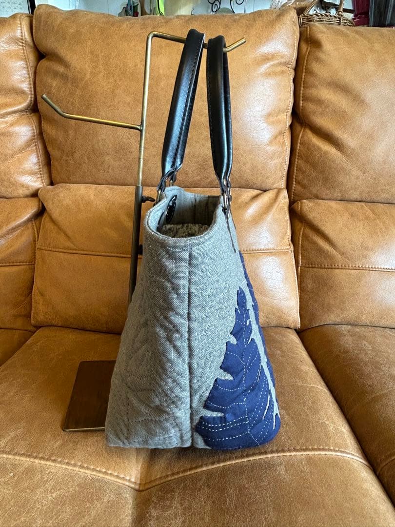 ハンドメイド　パッチワーク　キルトバッグ