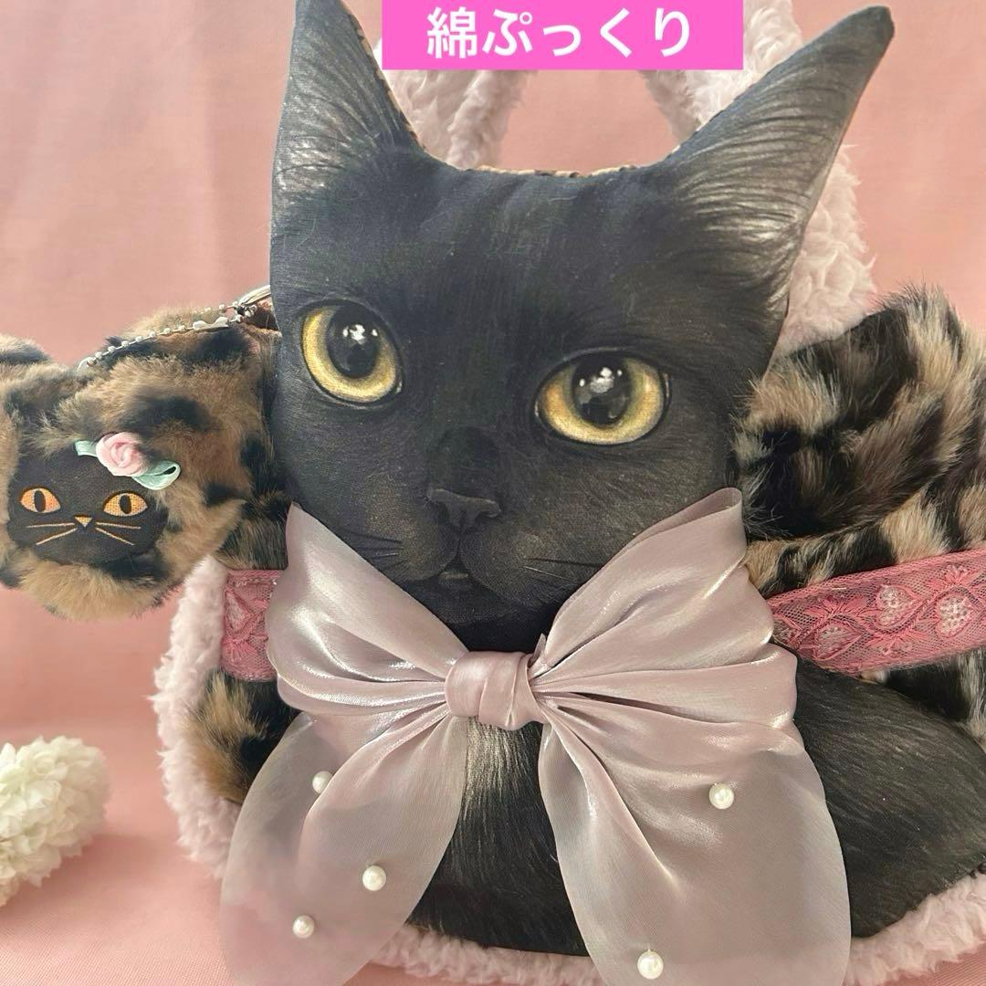ゆ*ら様 ビッグ黒猫ちゃん　コヤンイサムチョン　ファー＆シープボア　ラウンドトー