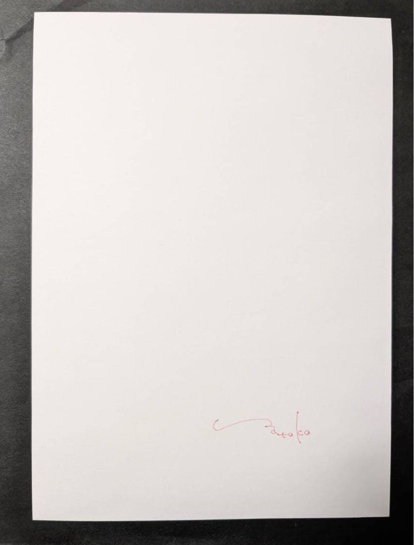 絵画　雪だるまとペンギン 2　A4サイズ　原画　額縁無し