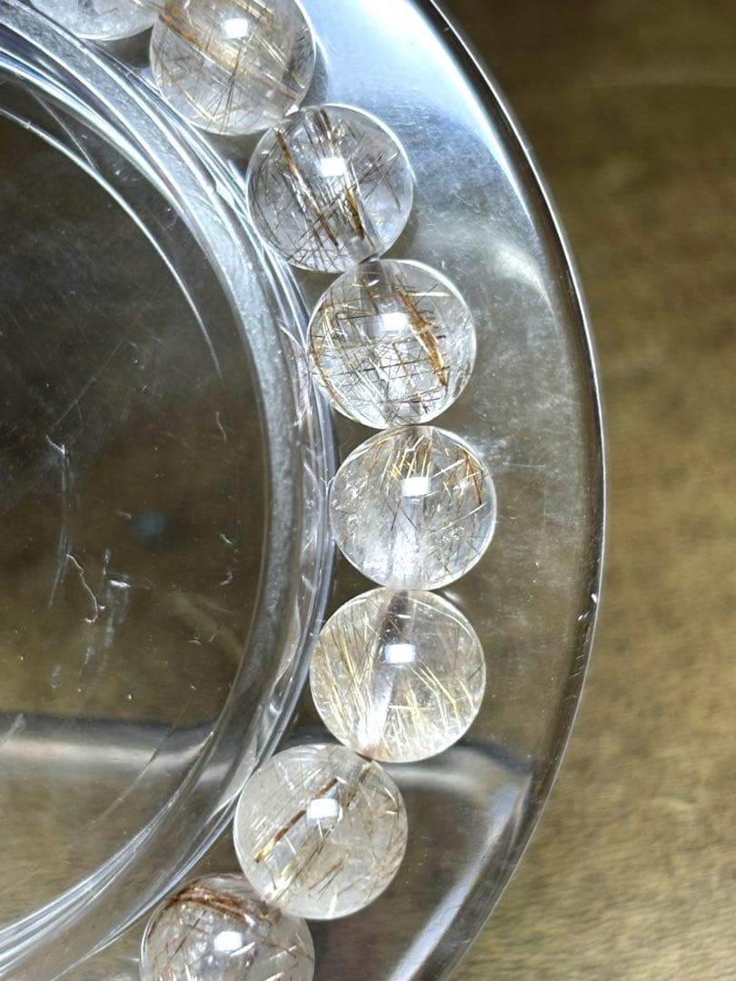 【新入荷】天然石　シルバールチルクォー　ブレスレット7.3〜7.8㎜（新品）