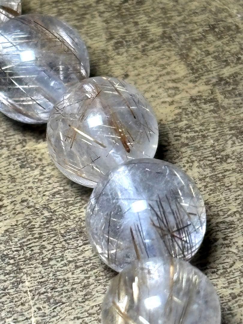 【新入荷】天然石　シルバールチルクォー　ブレスレット7.3〜7.8㎜（新品）