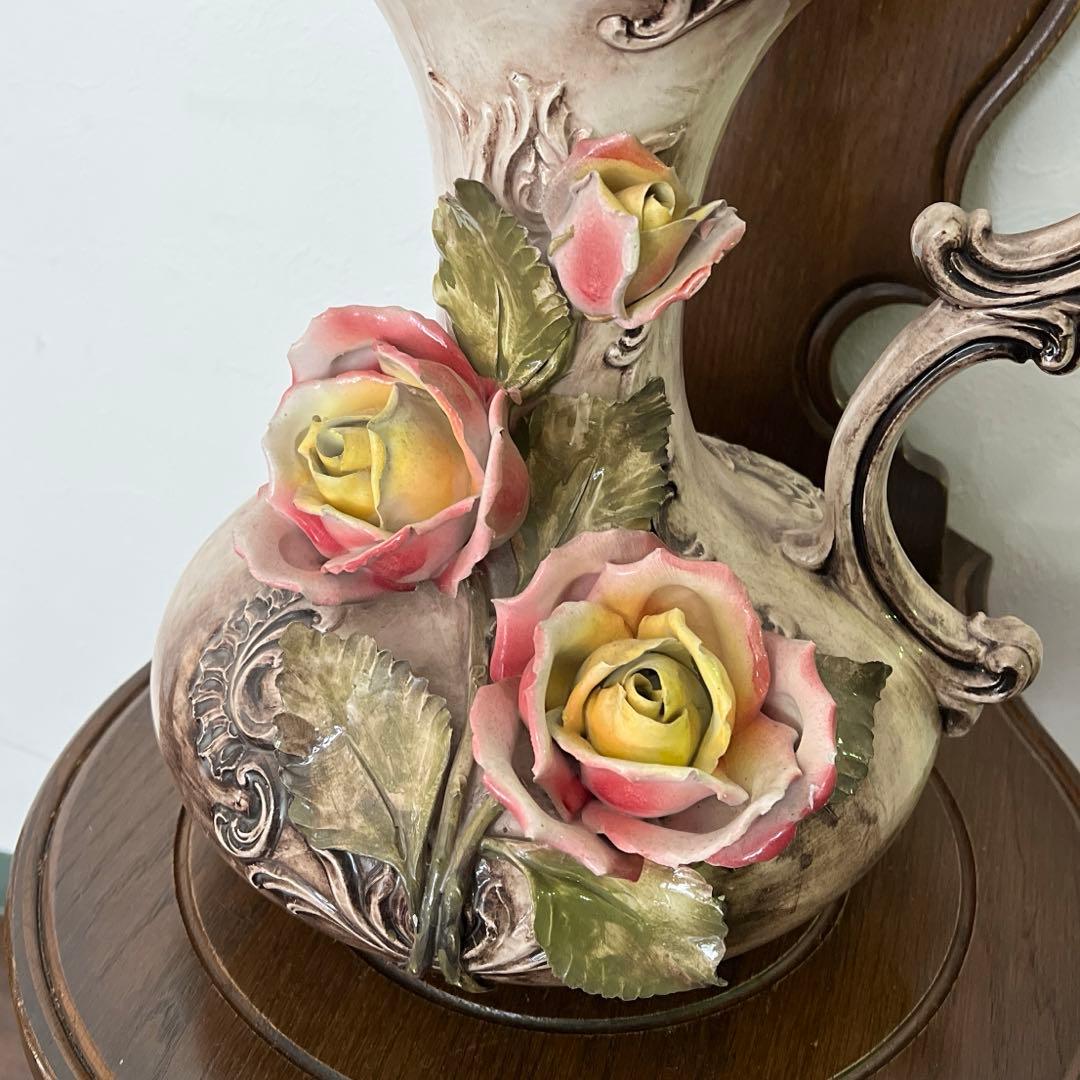 k230r124 イタリア製 Ceramiche Paoli 陶花フラワーベース