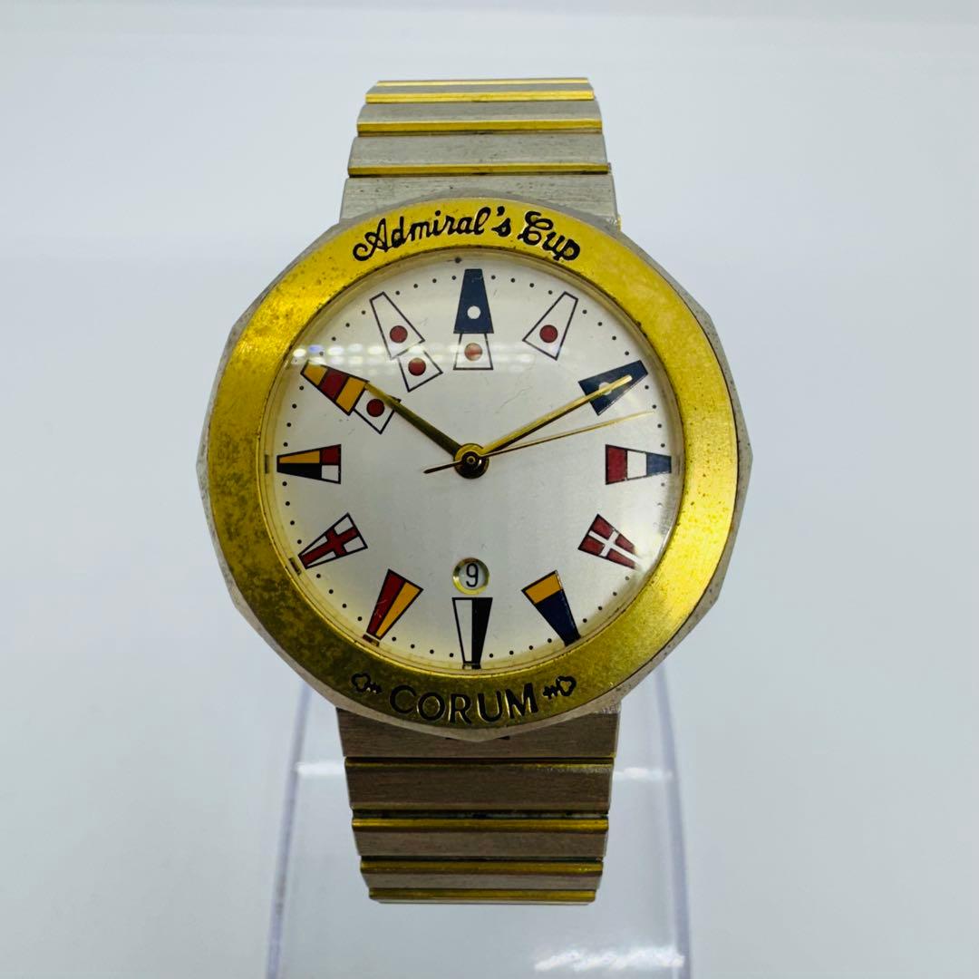 ✨CORUM✨コルム✨アドミラルズカップ✨クォーツ✨デイト✨コンビ✨腕時計✨